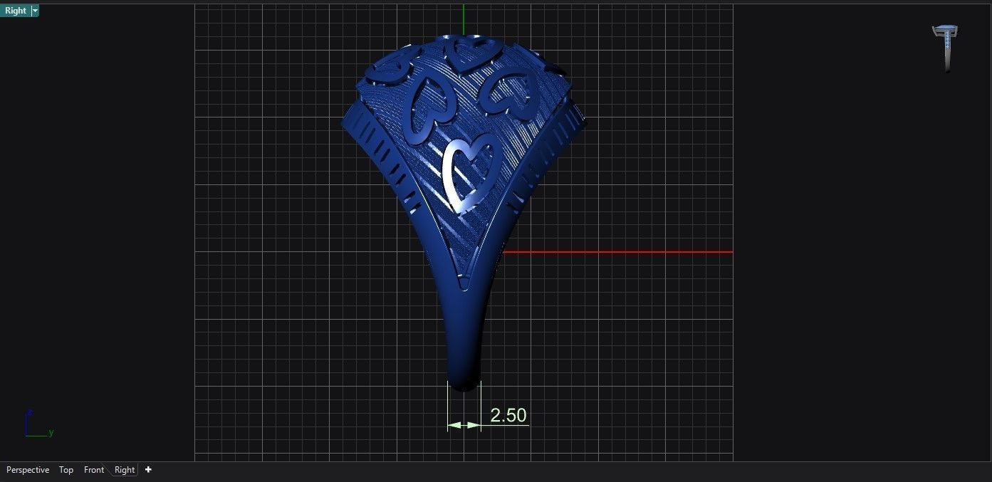 Hearts ring Free 3D print model_4