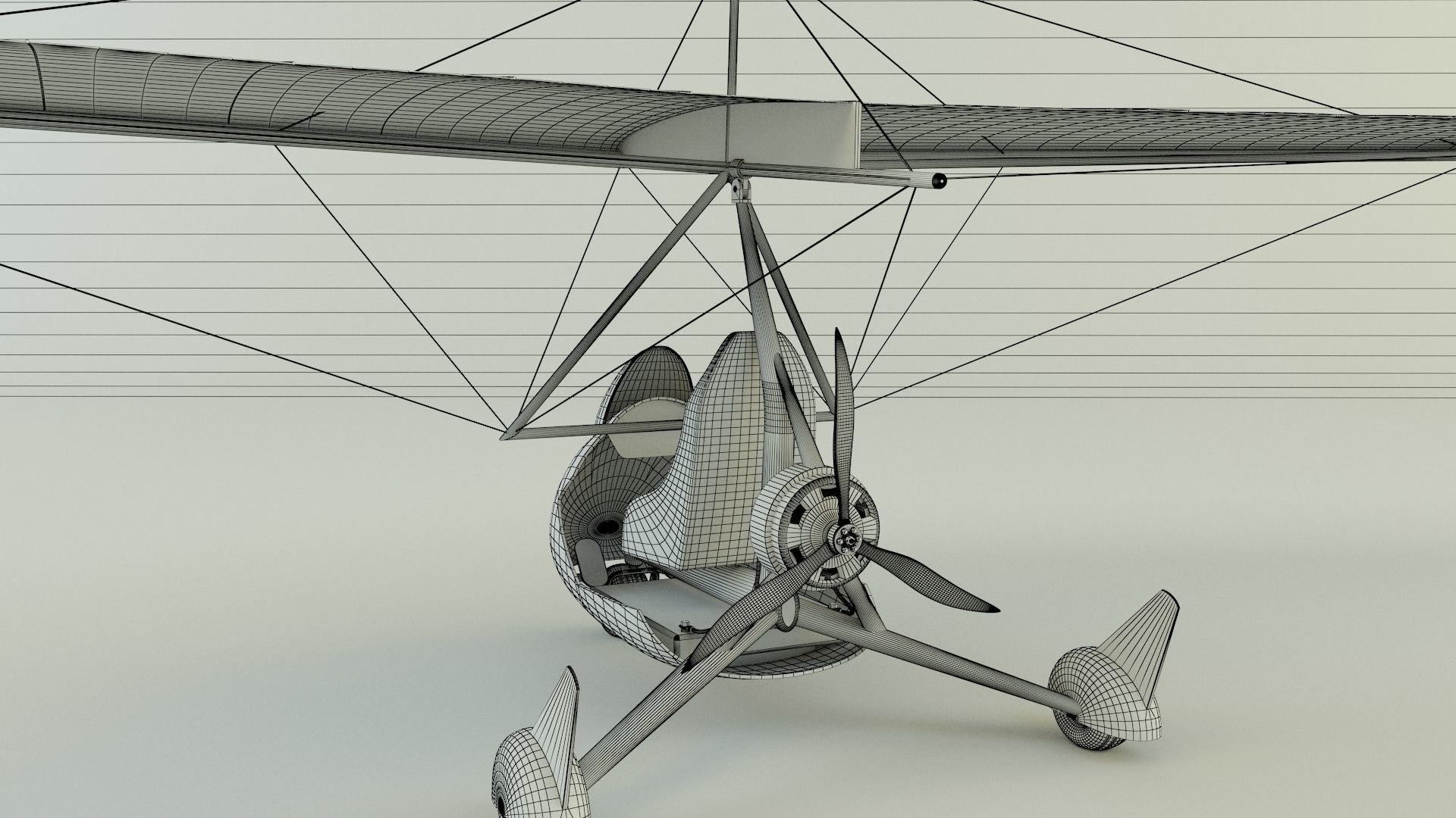winged paramotor vehicle 3D model_11