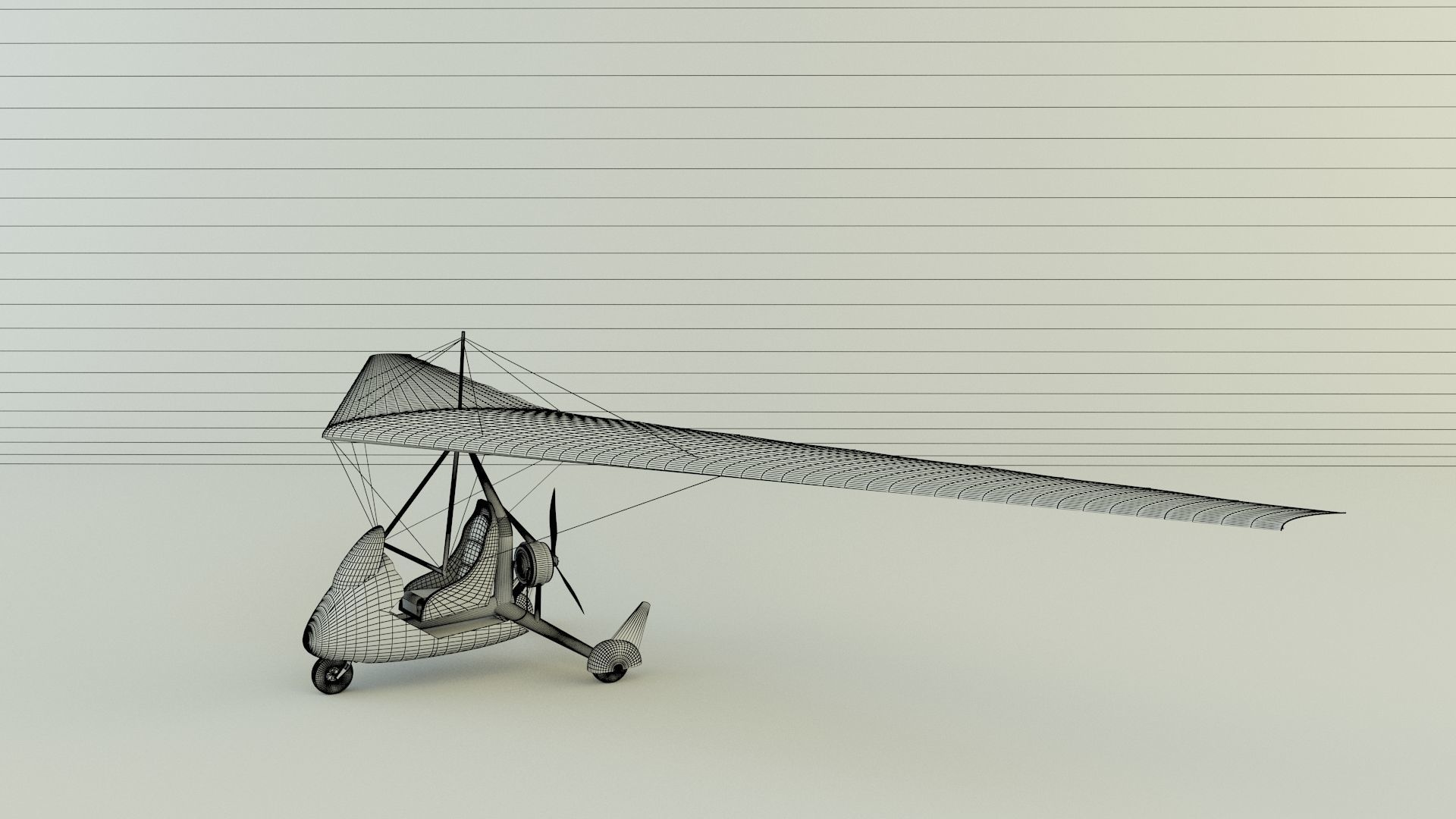 winged paramotor vehicle 3D model_9