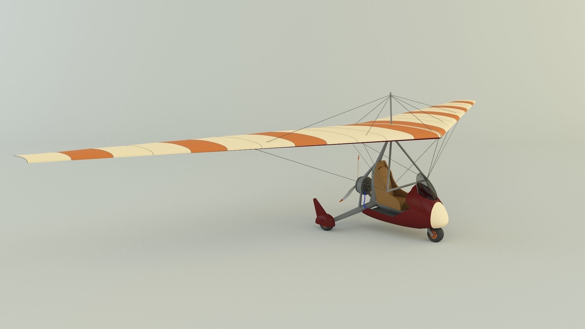 winged paramotor vehicle 3D model_3