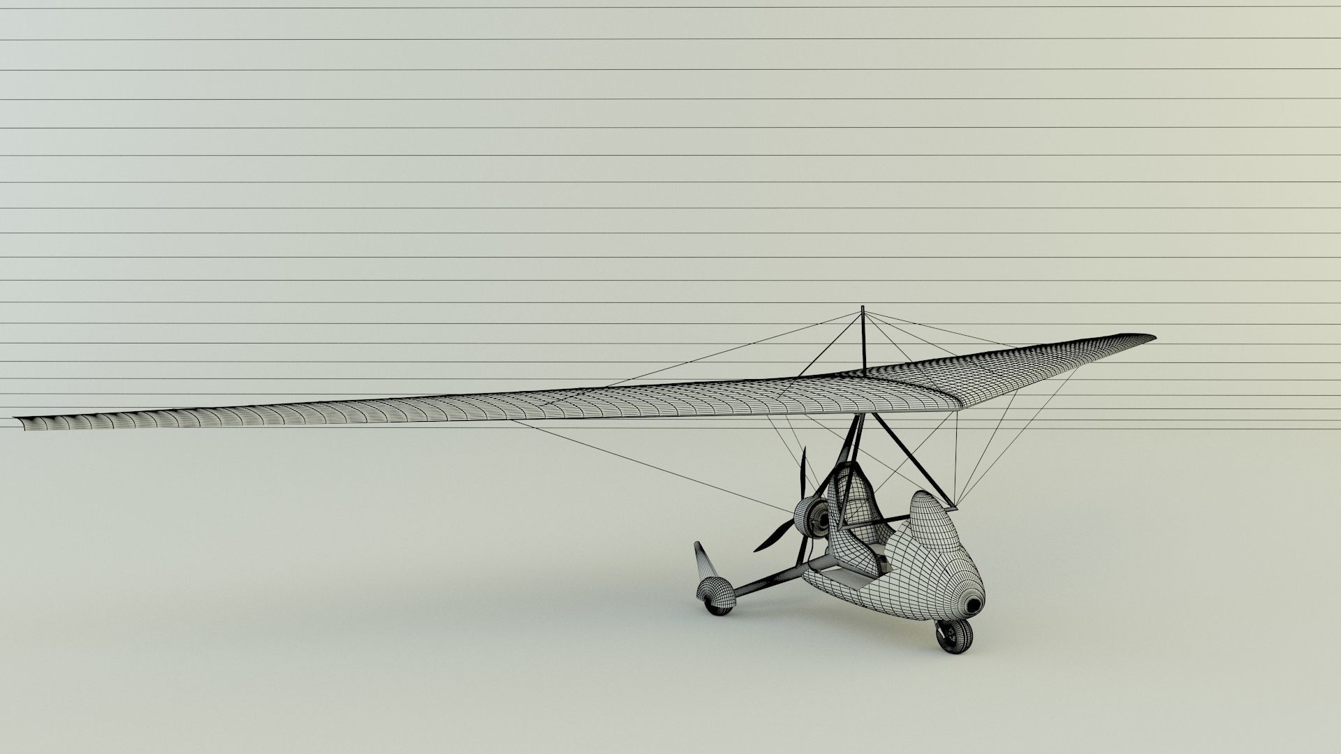 winged paramotor vehicle 3D model_8