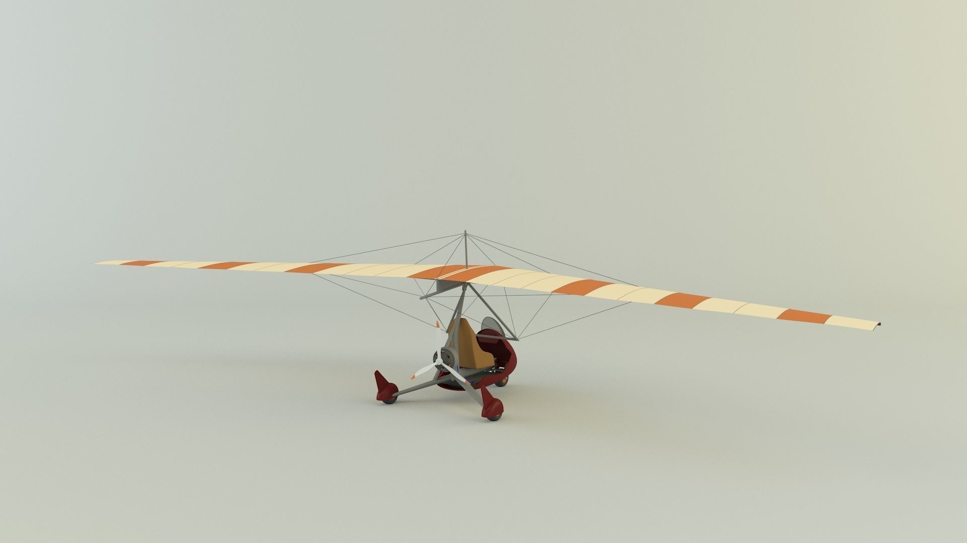 winged paramotor vehicle 3D model_6