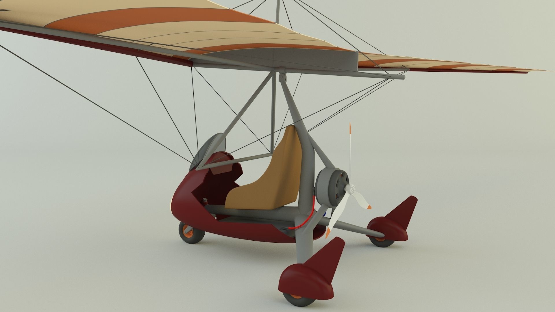 winged paramotor vehicle 3D model_4