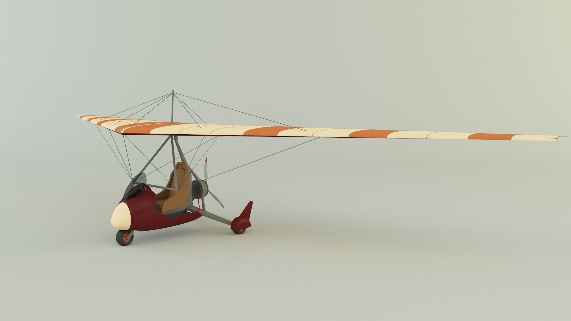 winged paramotor vehicle 3D model_1