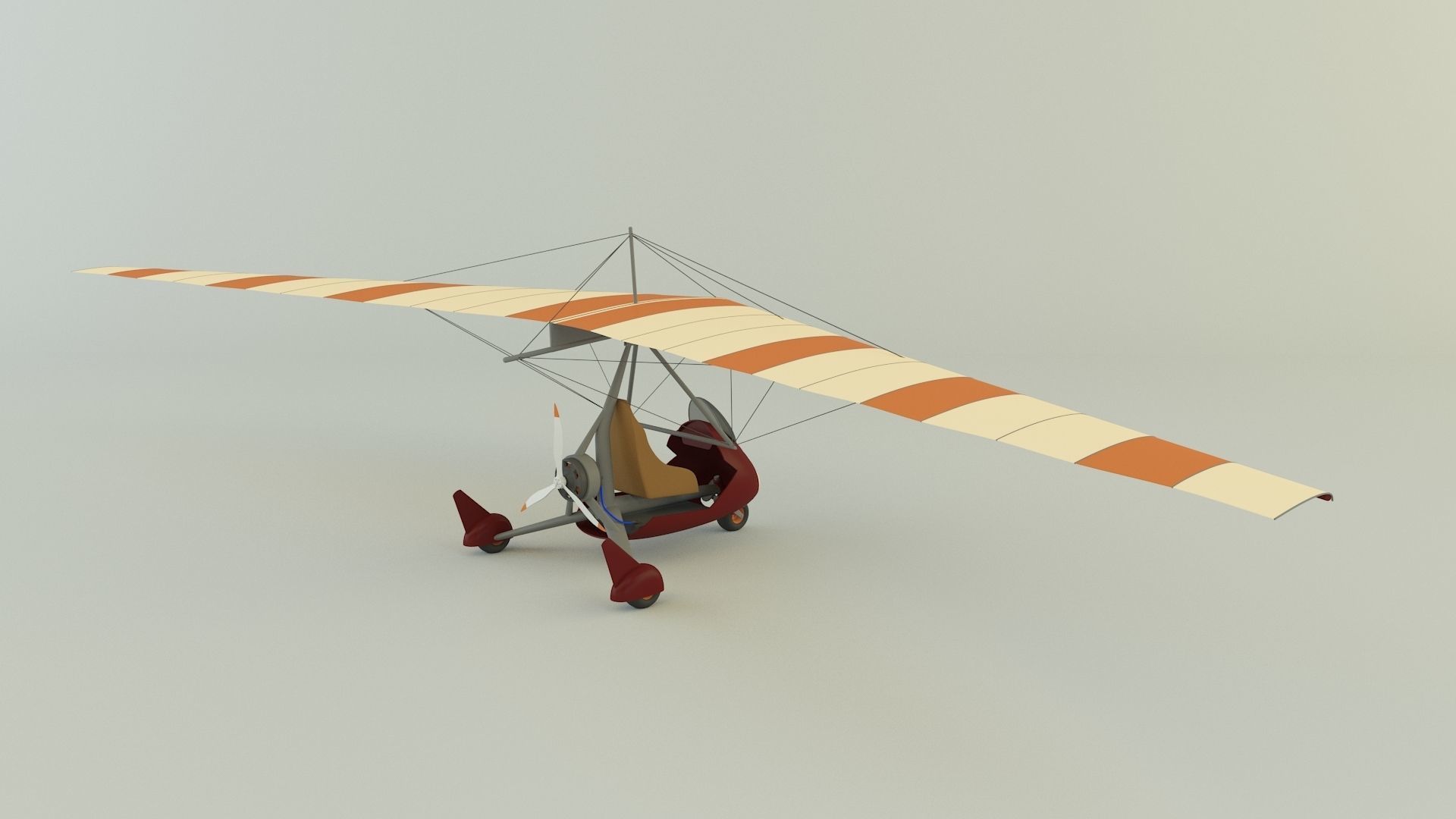 winged paramotor vehicle 3D model_5