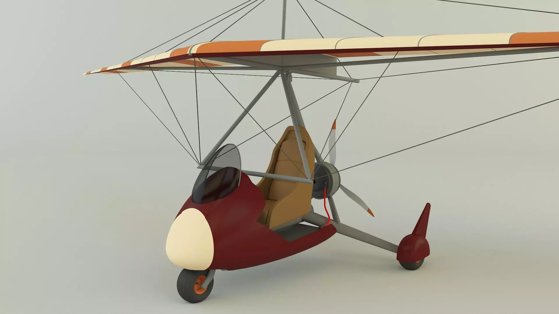 winged paramotor vehicle 3D model_0