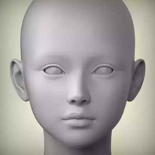 44 3D HEAD FACE FEMALE CHARACTER TEENAGER PORTRAIT DOLL