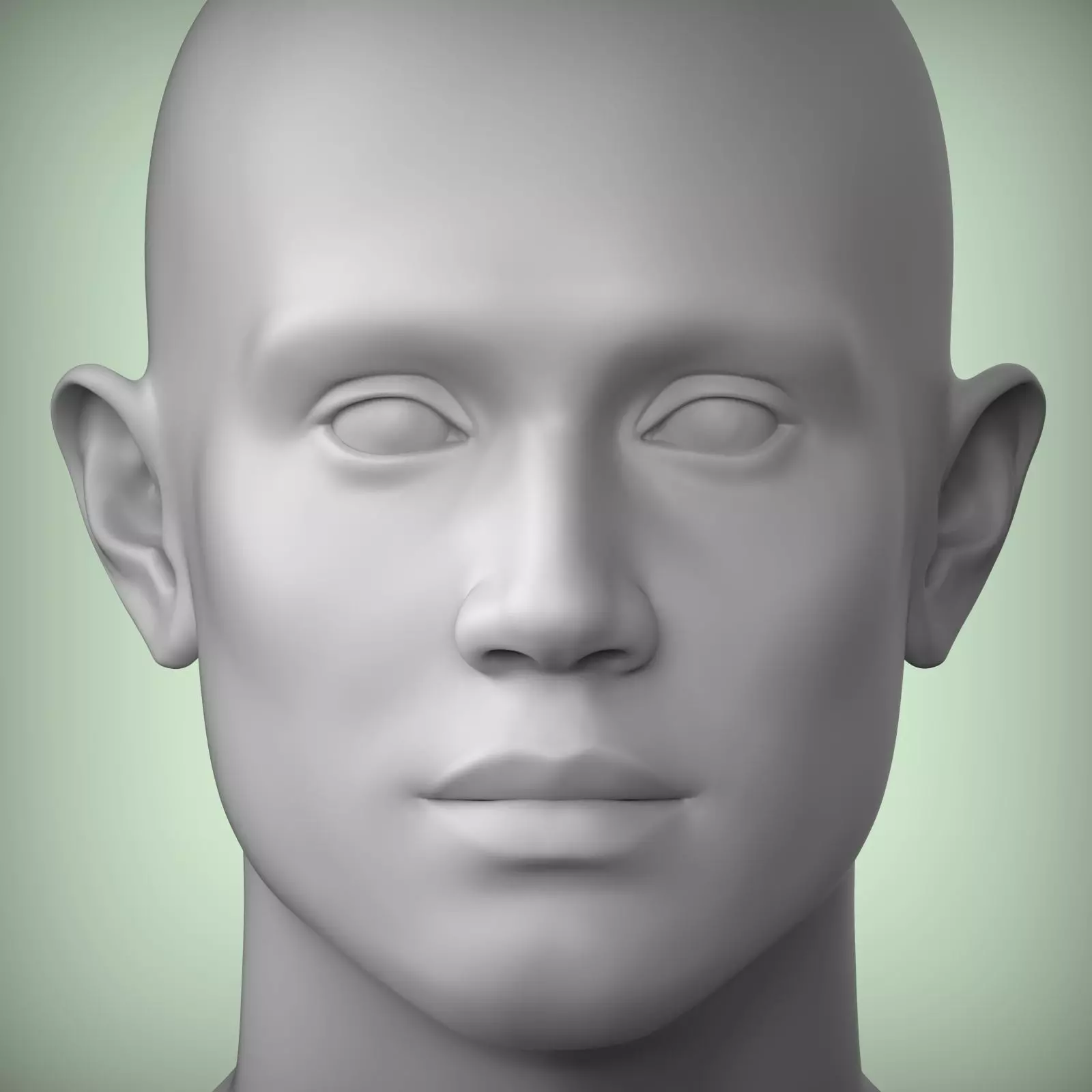 45 3D HEAD FACE FEMALE CHARACTER TEENAGER PORTRAIT DOLL 3D model_0