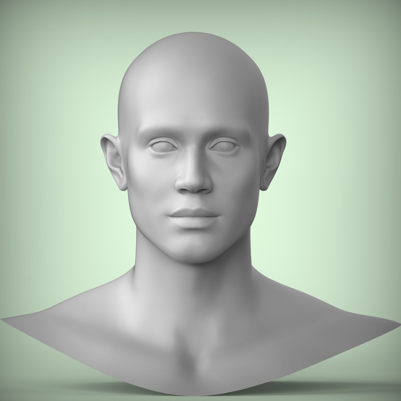 45 3D HEAD FACE FEMALE CHARACTER TEENAGER PORTRAIT DOLL 3D model_2