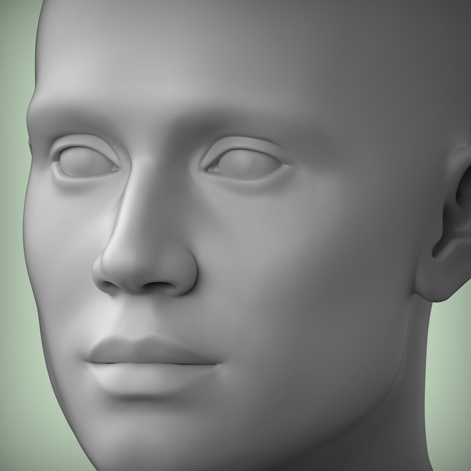 45 3D HEAD FACE FEMALE CHARACTER TEENAGER PORTRAIT DOLL 3D model_4