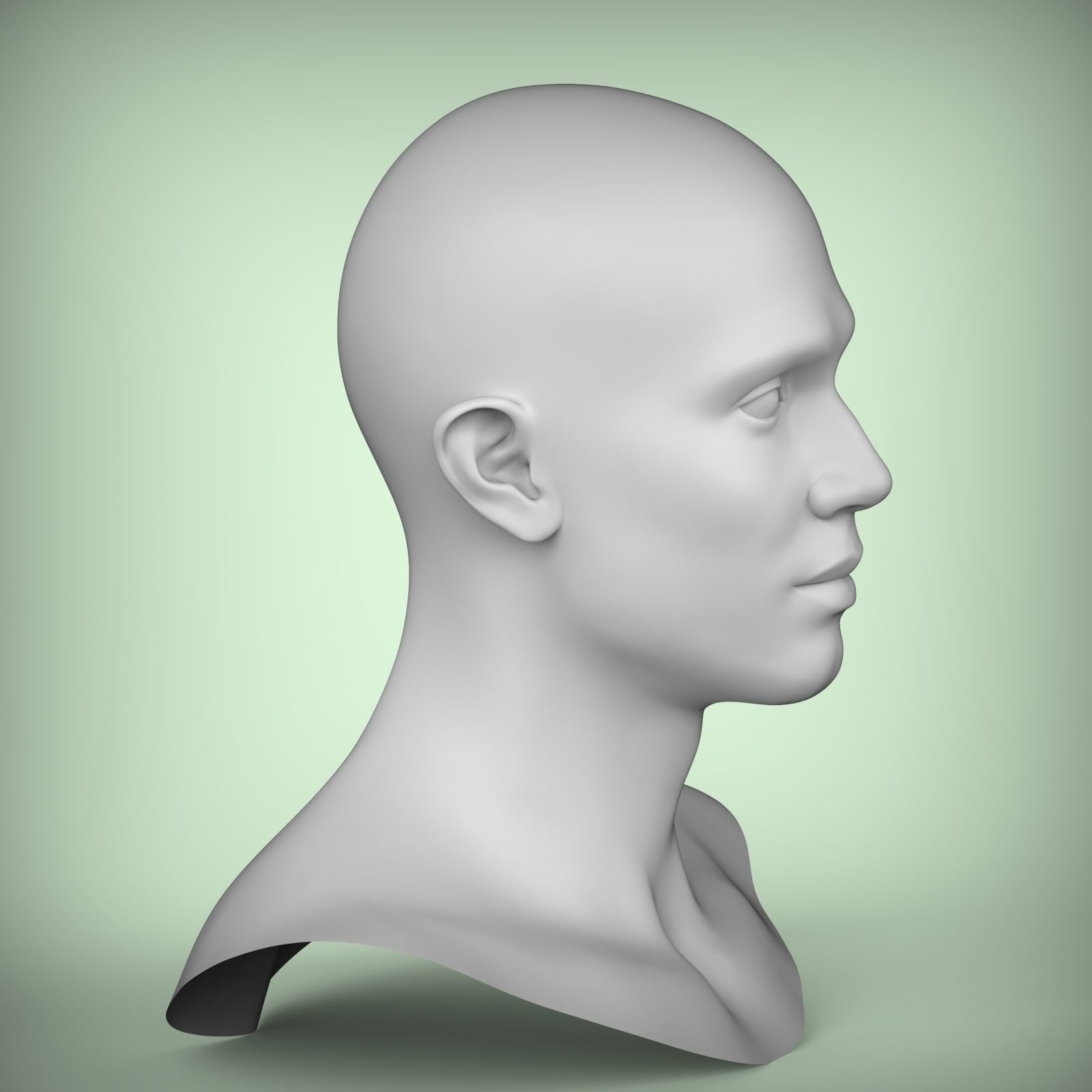 45 3D HEAD FACE FEMALE CHARACTER TEENAGER PORTRAIT DOLL 3D model_1