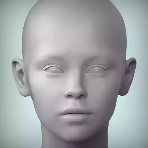 46 3D HEAD FACE FEMALE CHARACTER TEENAGER PORTRAIT