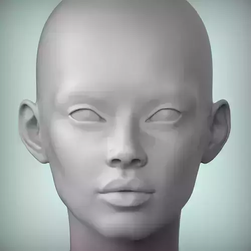 47 3D HEAD FACE FEMALE CHARACTER TEENAGER PORTRAIT