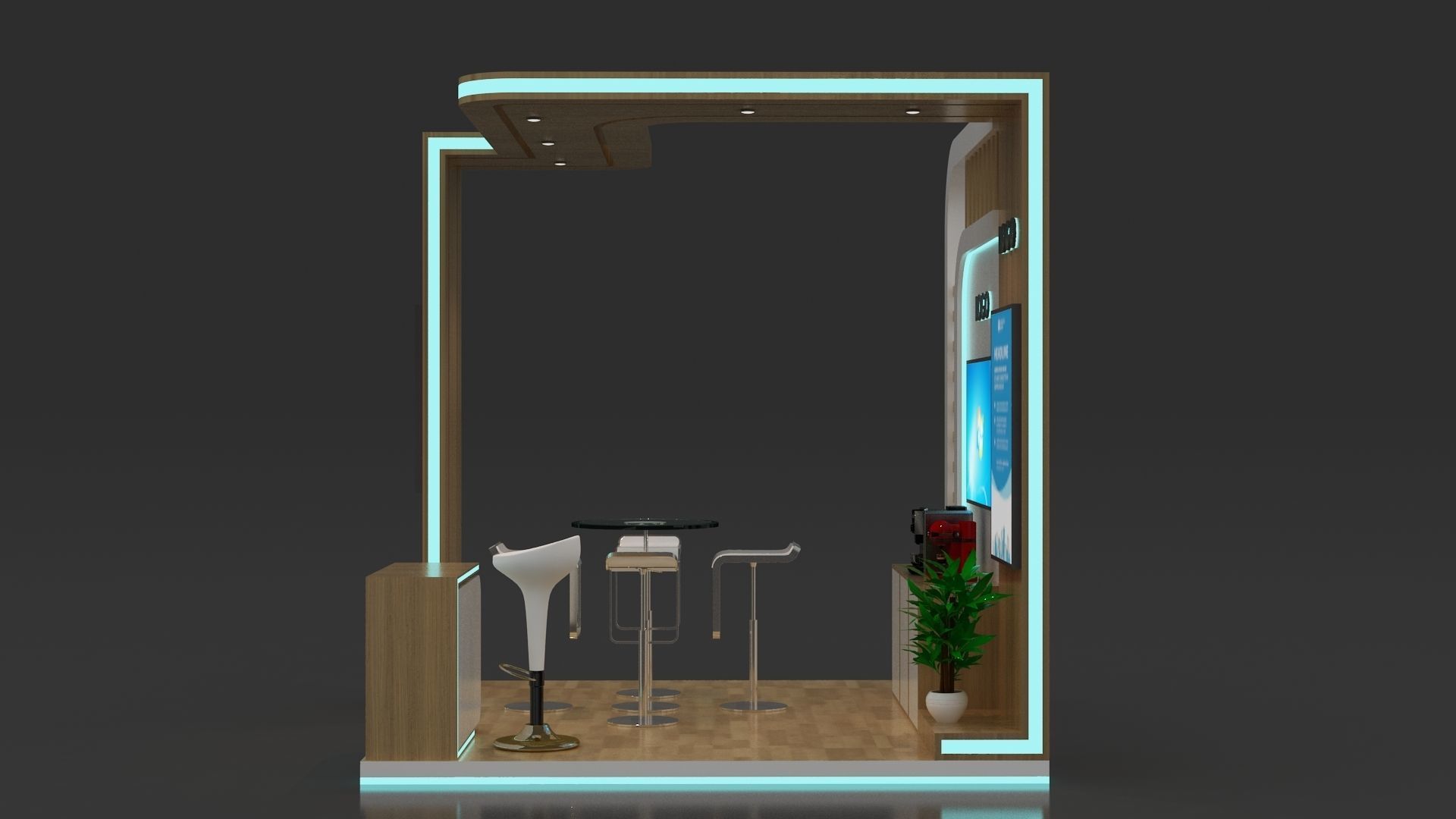 Exhibition booth 3D model_4