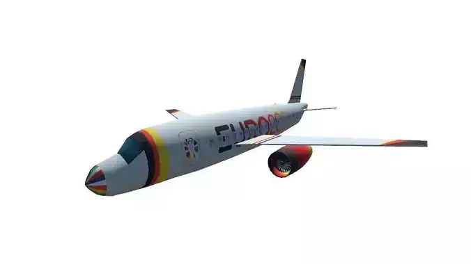 Passenger Plane 3D Low Poly