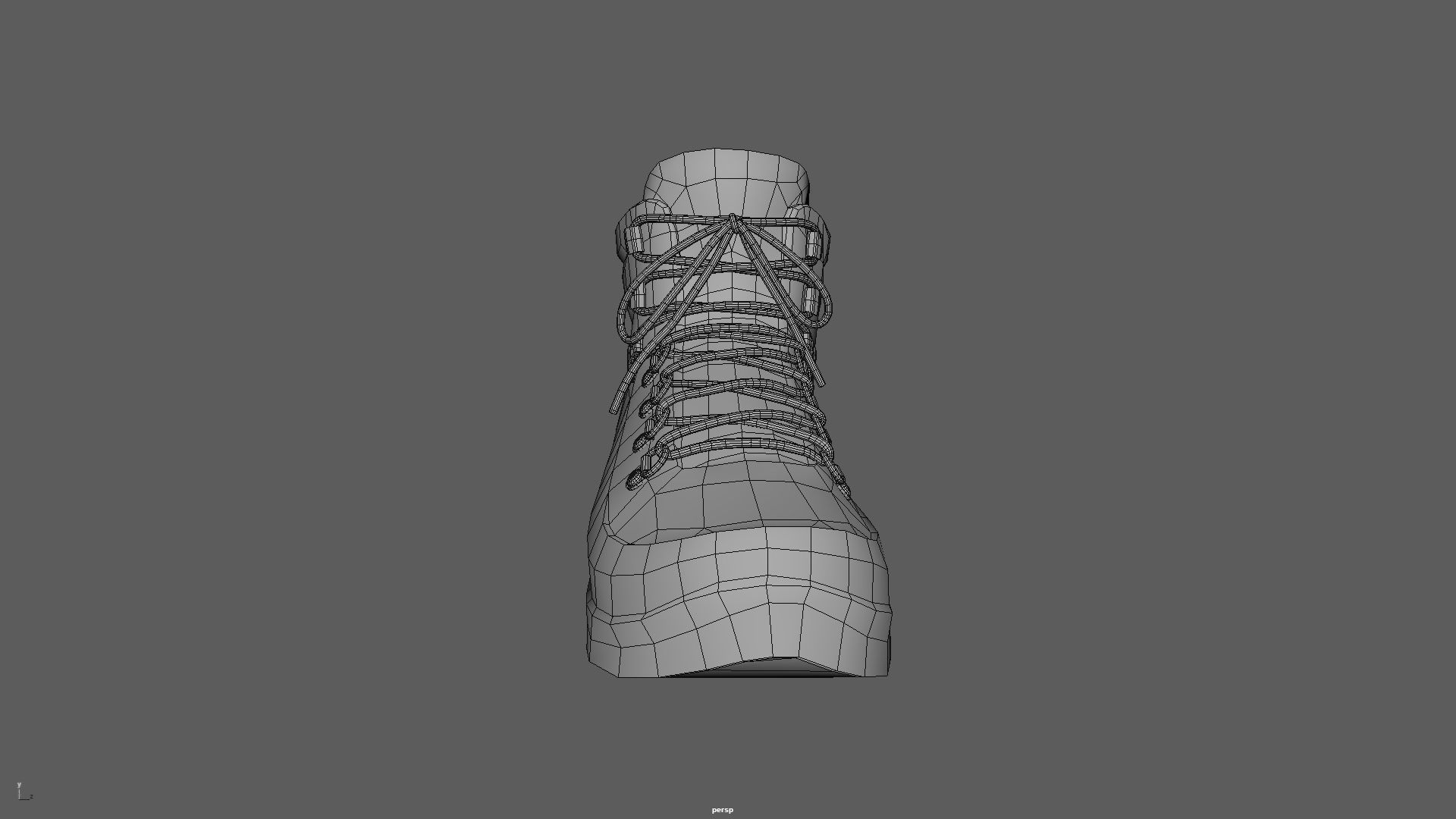 Game ready BPR brandless generic walking boots Low-poly 3D model_15