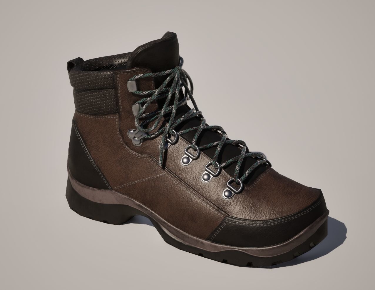 Game ready BPR brandless generic walking boots Low-poly 3D model_5