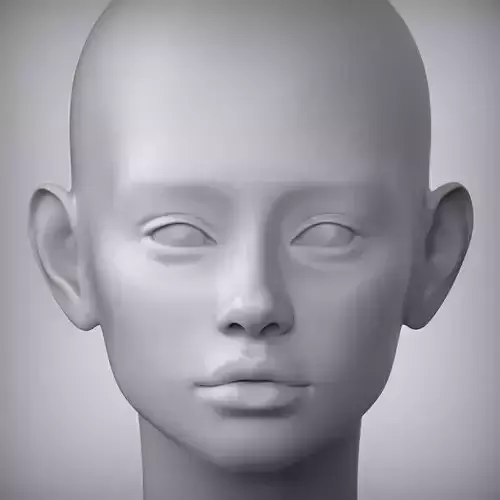 49 3D HEAD FACE FEMALE CHARACTER TEENAGER PORTRAIT DOLL 3D model