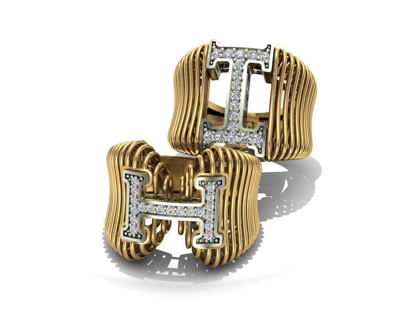 striped rings 3D Model Collection_23