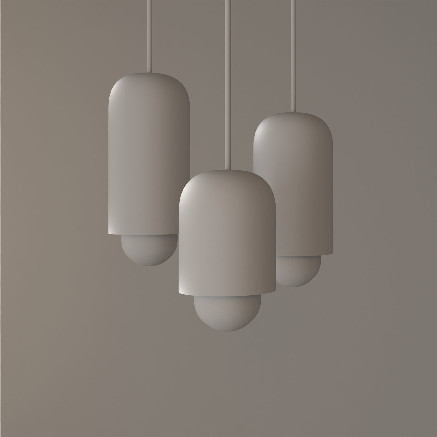 minimal nordic cylinder massive wooden hanging lamp Free 3D model_3