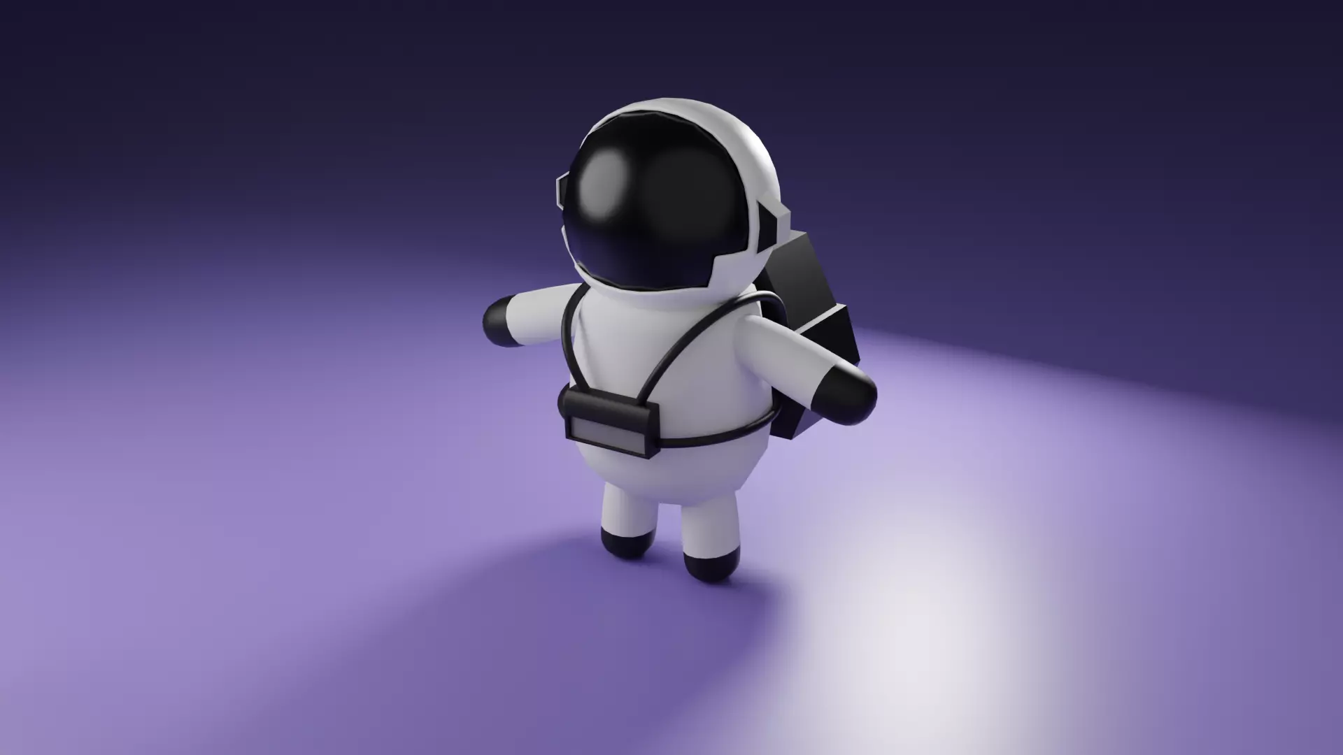 3D Character Cartoon Astronaut 3D model_0