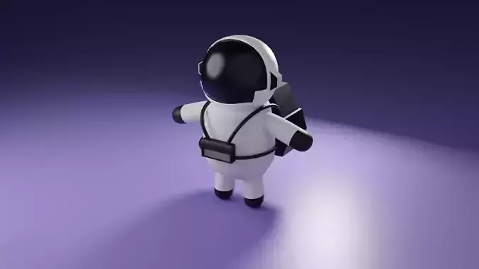 3D Character Cartoon Astronaut 3D model