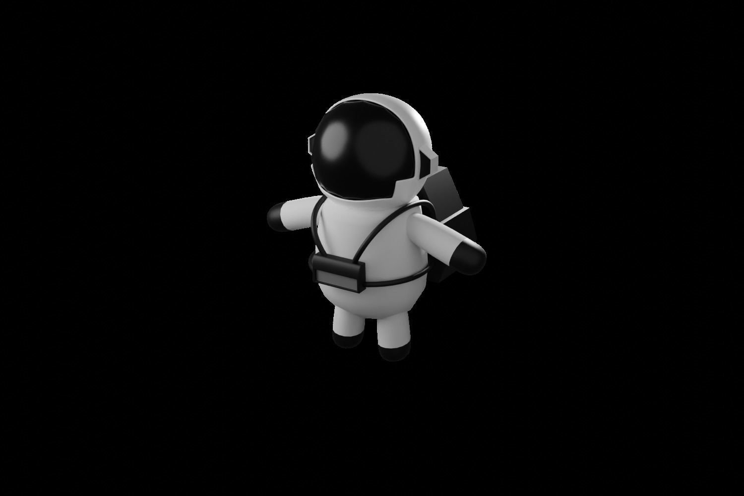 3D Character Cartoon Astronaut 3D model_13