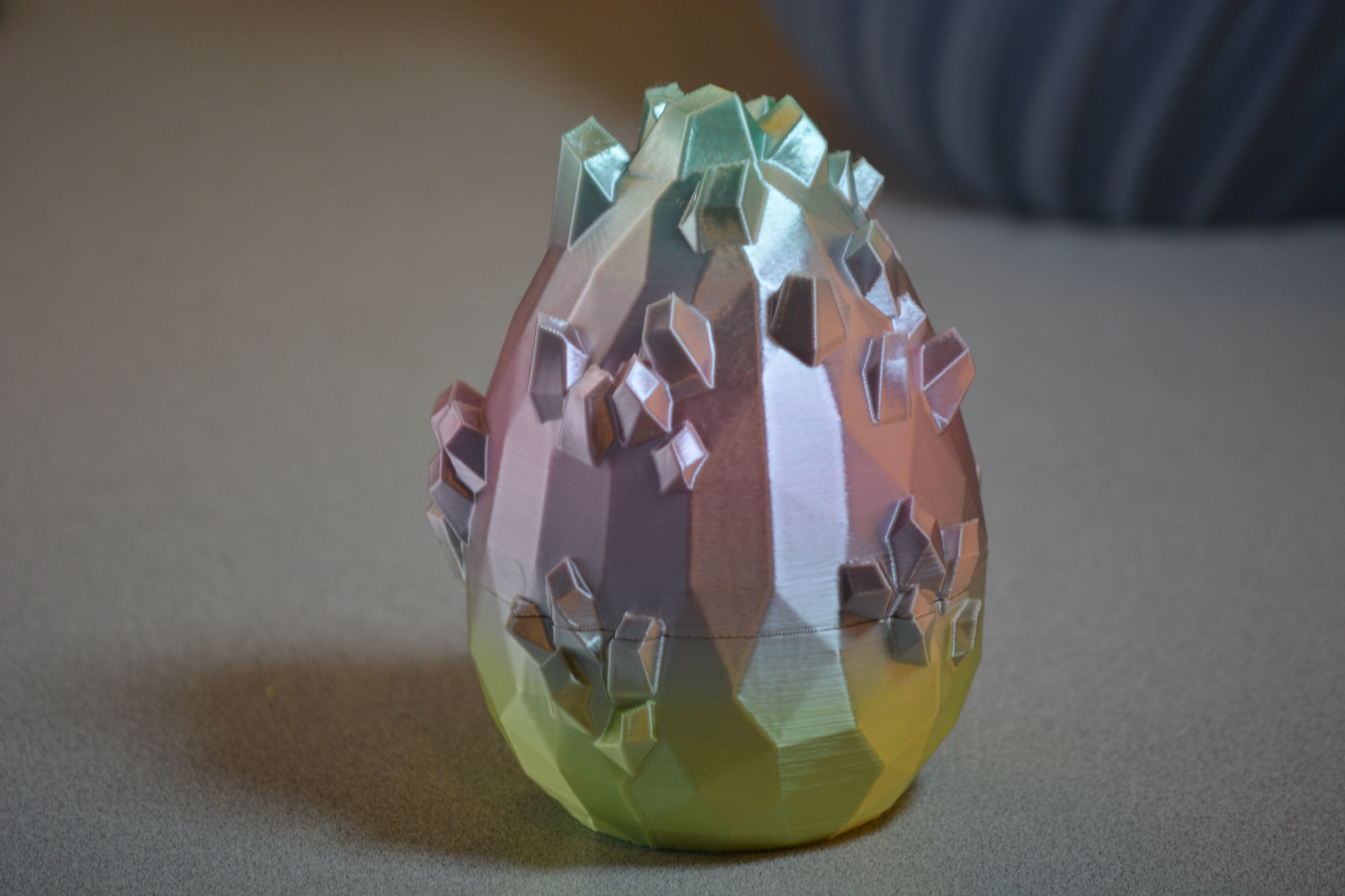 Baby Crystal Dragon with Egg 3D print model_4