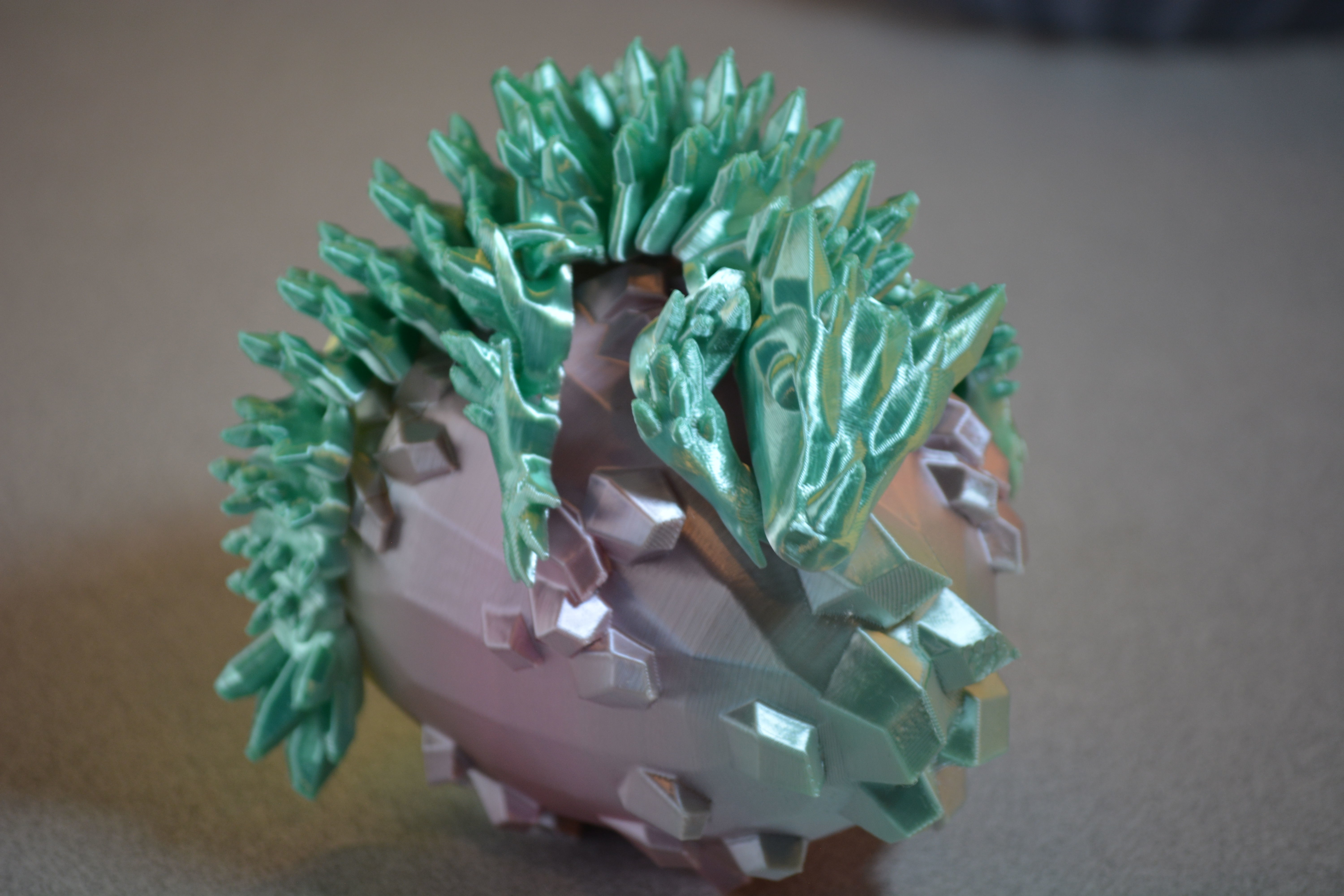 Baby Crystal Dragon with Egg 3D print model_8