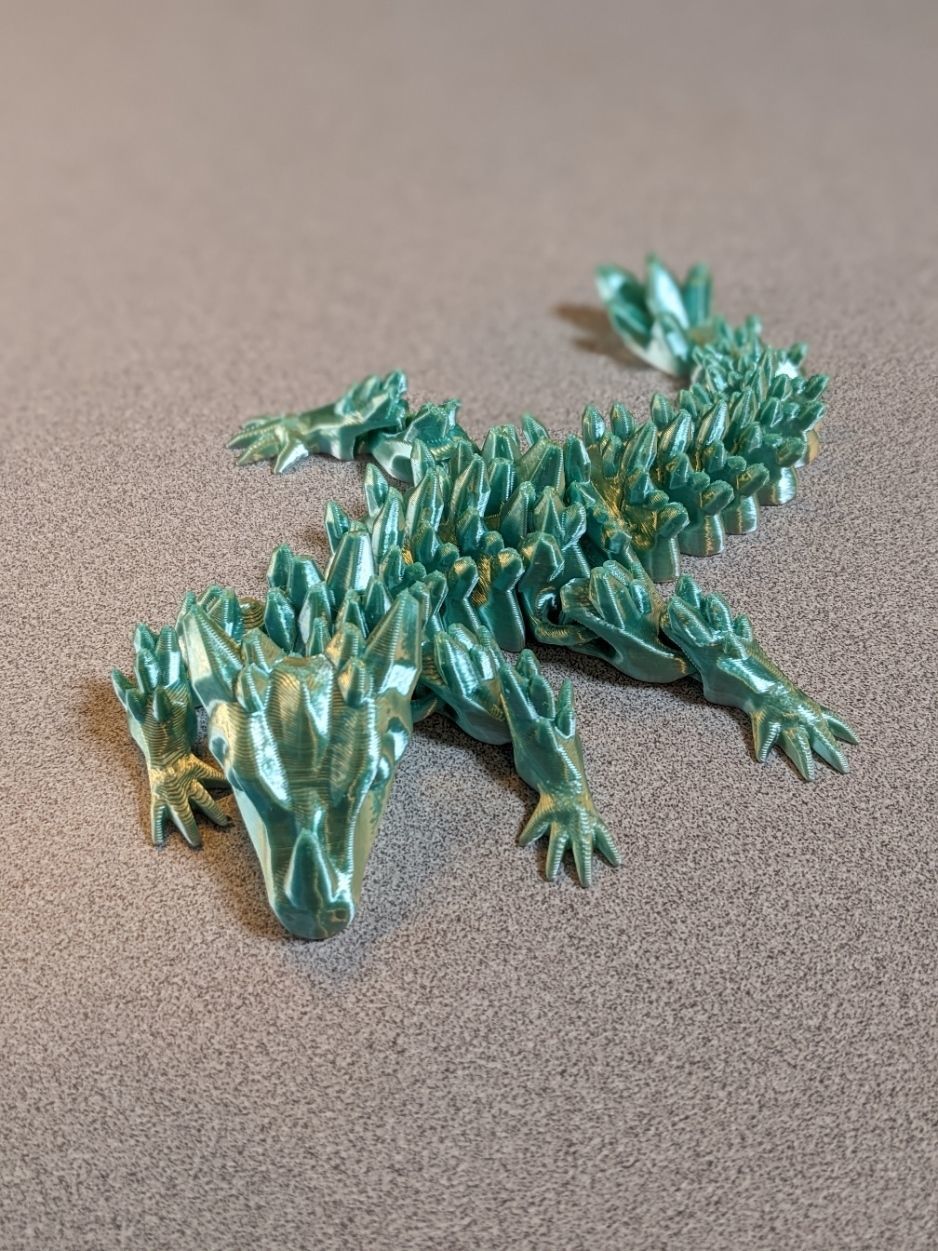 Baby Crystal Dragon with Egg 3D print model_3