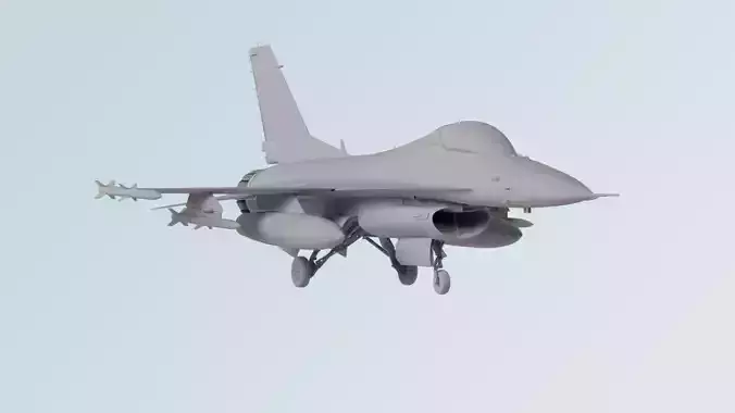 Fighter aircraft - F16 3D model