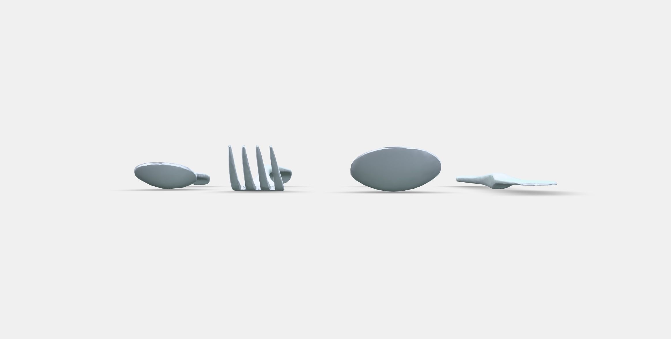 BEHAGFULL 24-piece cutlery set Low-poly 3D model_15