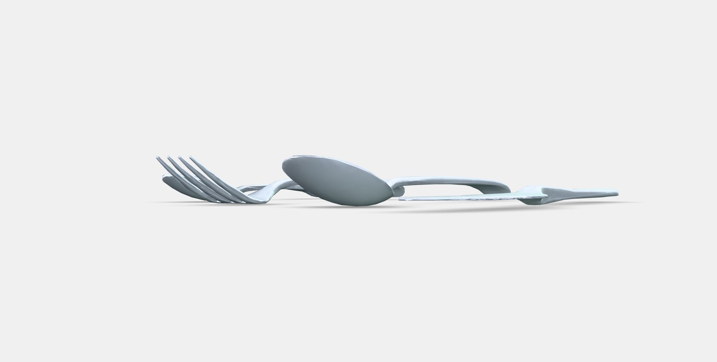 BEHAGFULL 24-piece cutlery set Low-poly 3D model_6