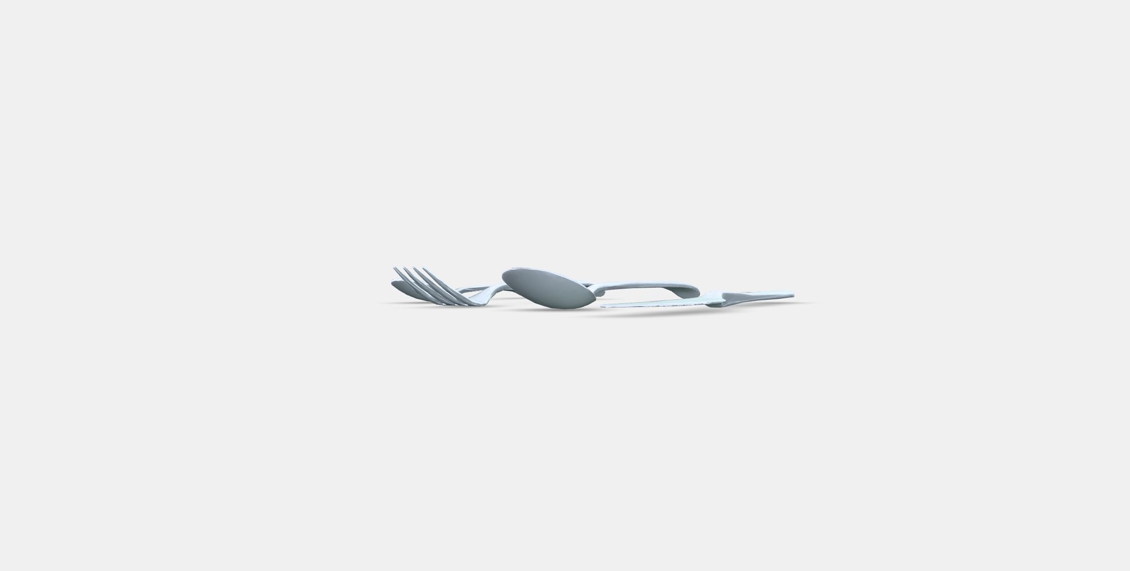 BEHAGFULL 24-piece cutlery set Low-poly 3D model_5