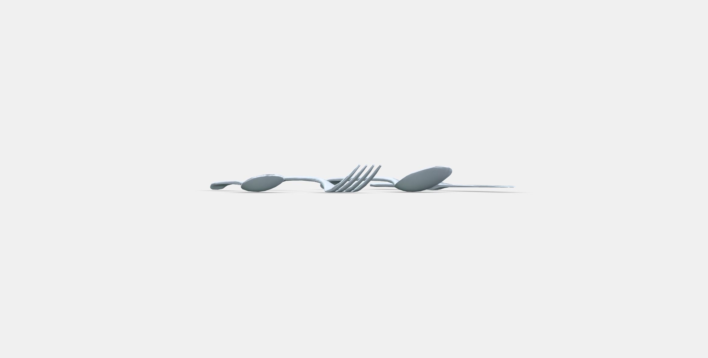 BEHAGFULL 24-piece cutlery set Low-poly 3D model_16