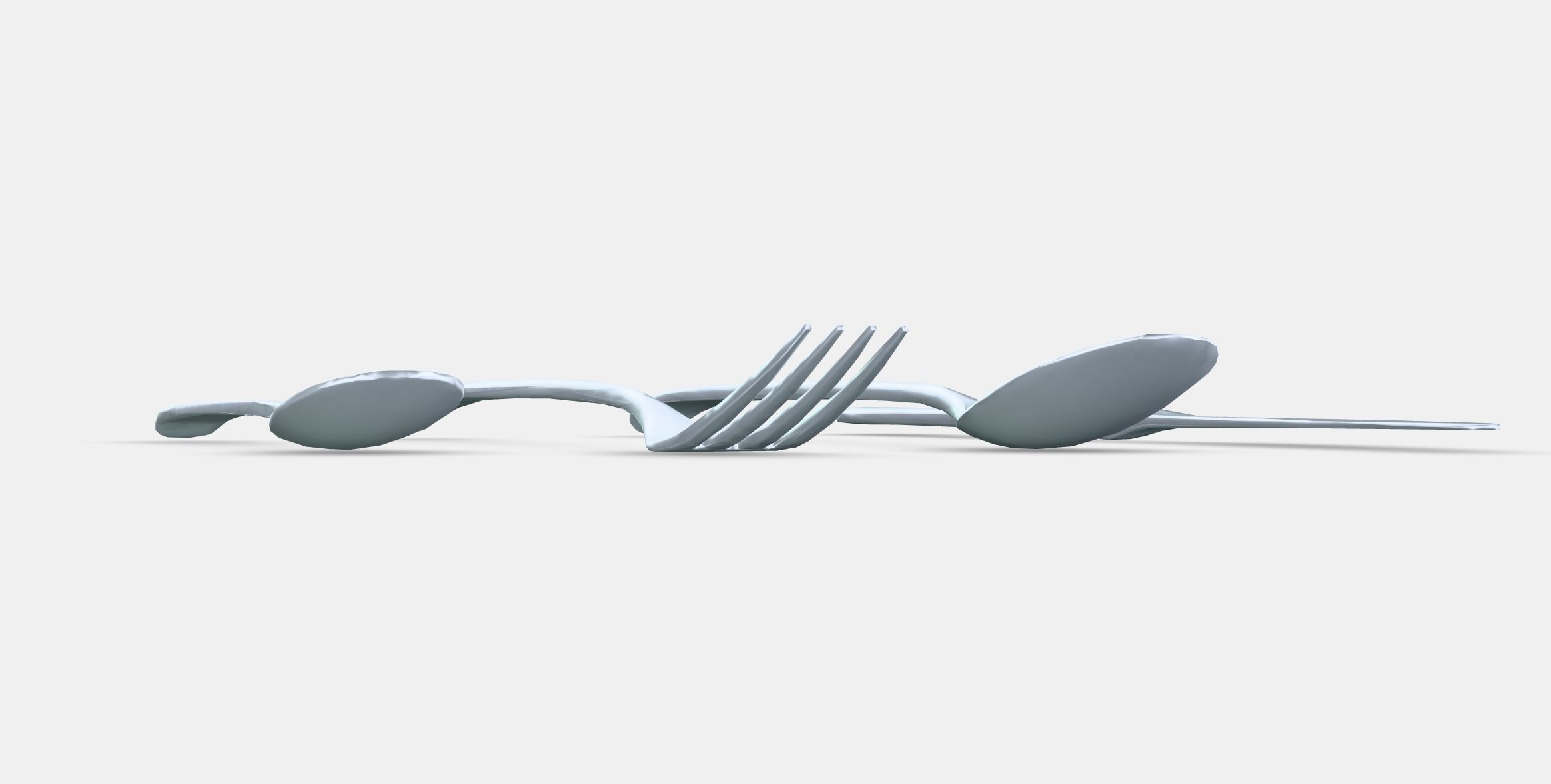 BEHAGFULL 24-piece cutlery set Low-poly 3D model_2