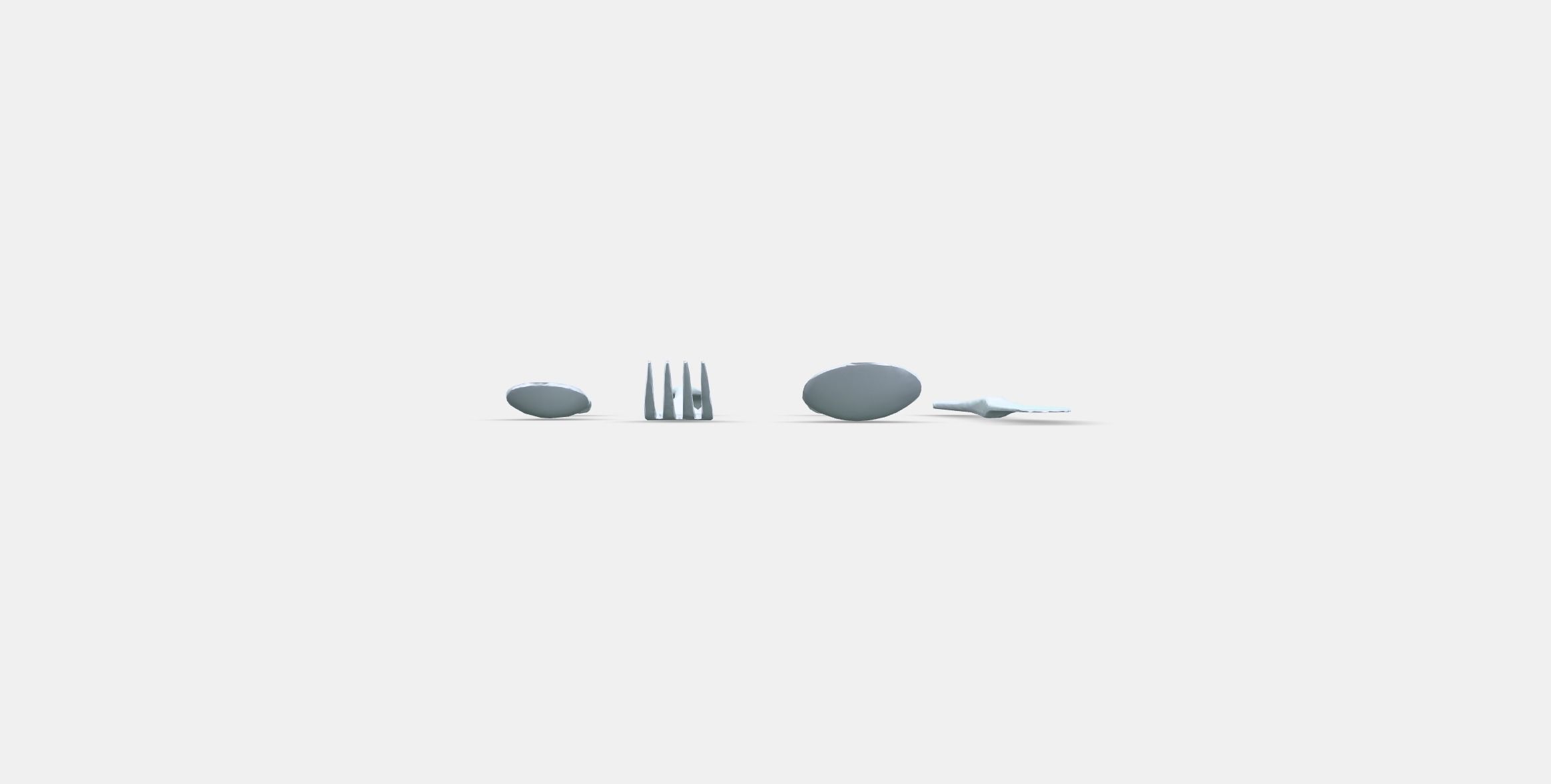 BEHAGFULL 24-piece cutlery set Low-poly 3D model_14