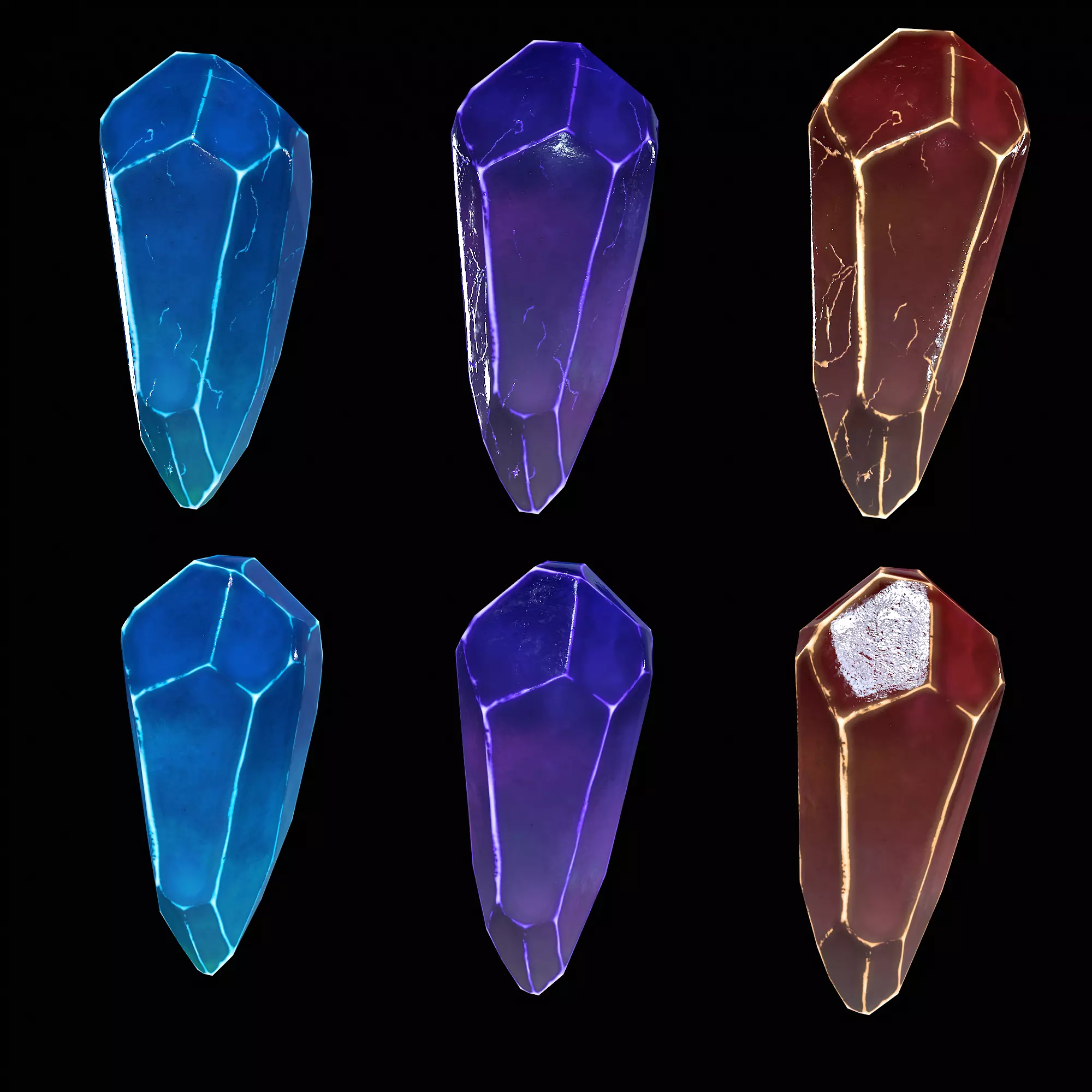  Crystal - Low Poly 3D Model - Game Ready Asset Low-poly 3D model_0