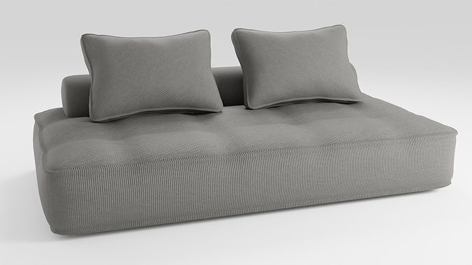 Piedmont sofa in modern Scandinavian style in dark colors 3D model