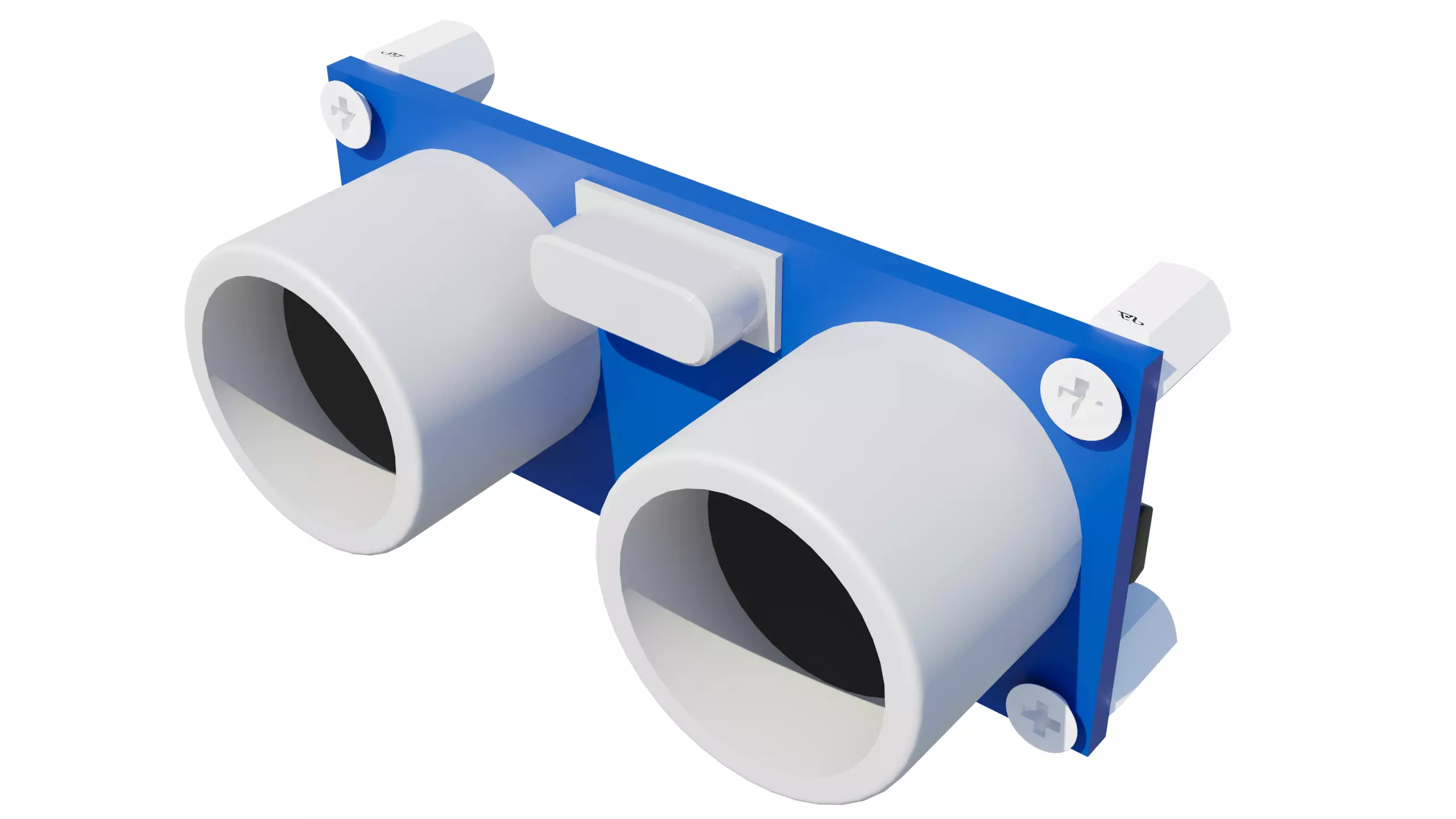 HC-SR04 Ultrasonic Sensor Low-poly 3D model_4