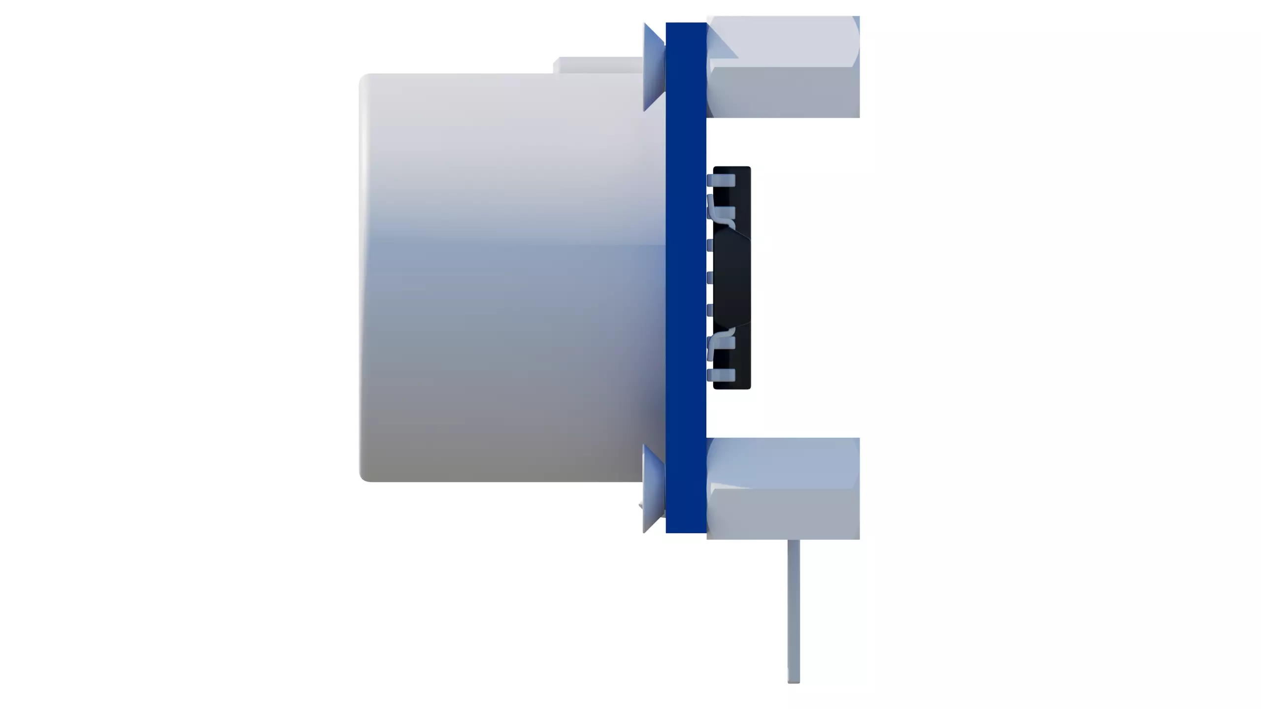 HC-SR04 Ultrasonic Sensor Low-poly 3D model_3