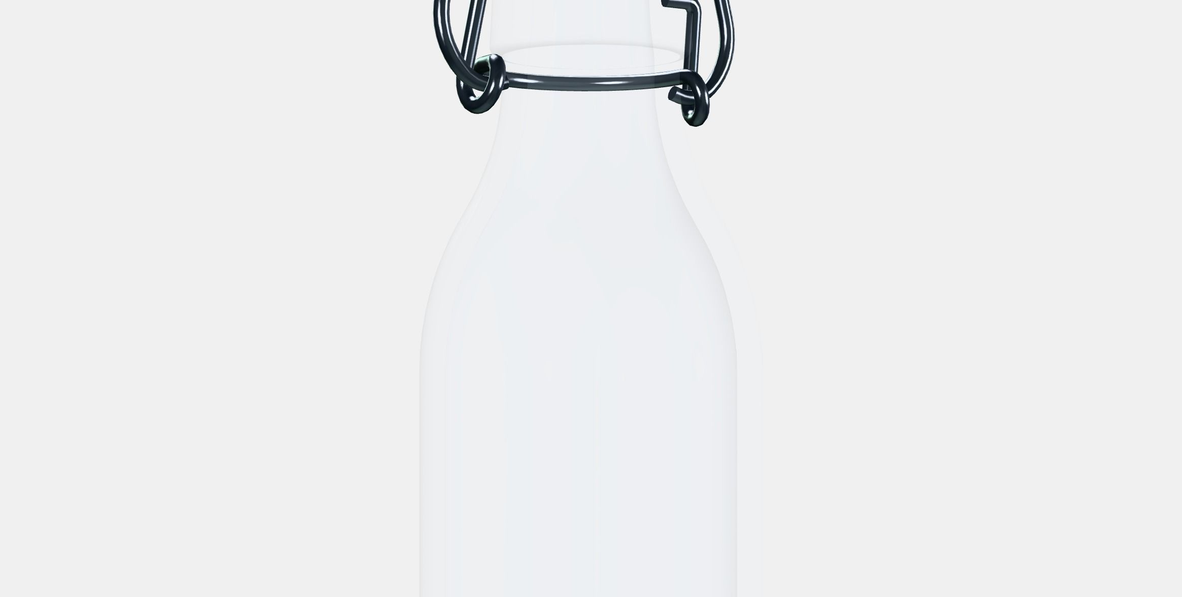 KORKEN Bottle with stopper Low-poly 3D model_2