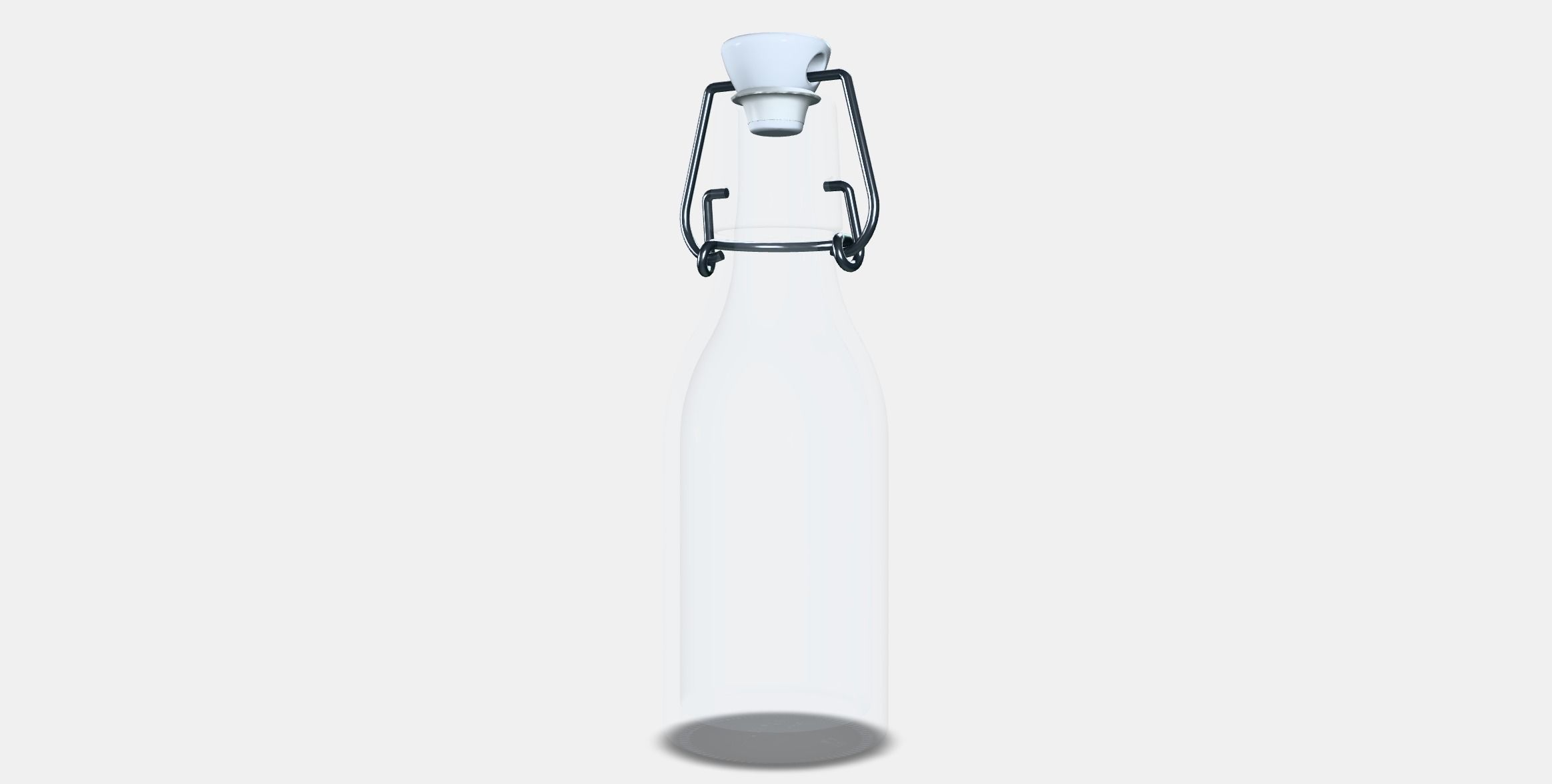 KORKEN Bottle with stopper Low-poly 3D model_5