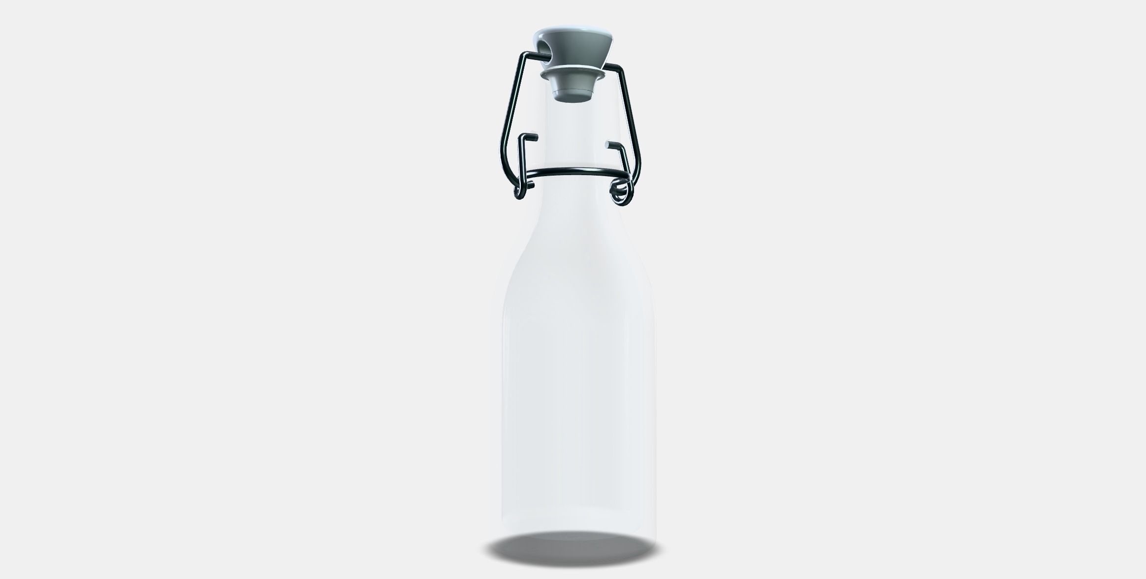 KORKEN Bottle with stopper Low-poly 3D model_3