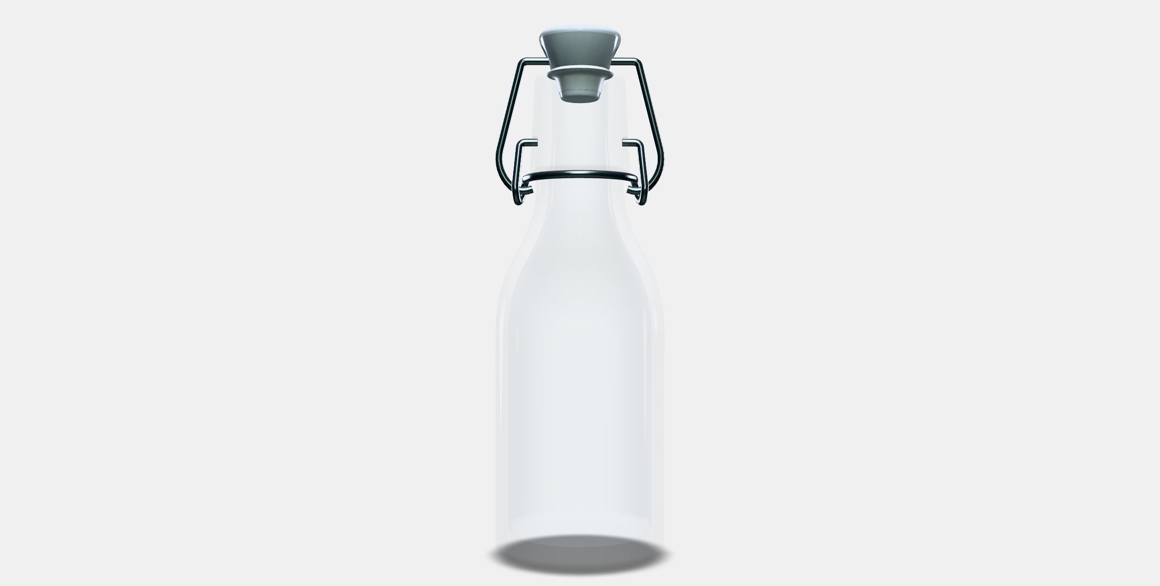 KORKEN Bottle with stopper Low-poly 3D model_10