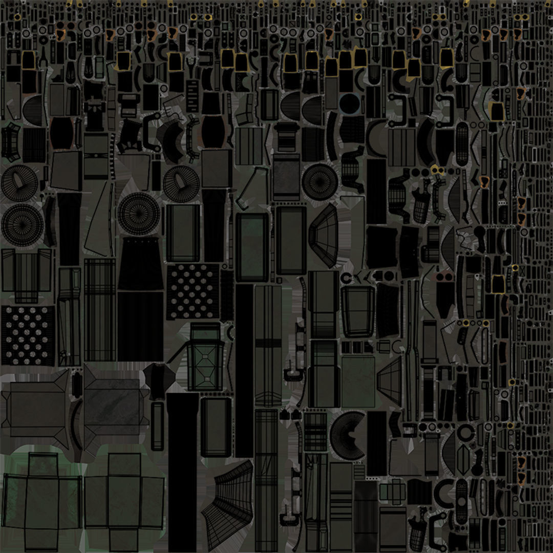 4 Machine gun All PBR Unity UE Textures Included 3D Model Collection_12