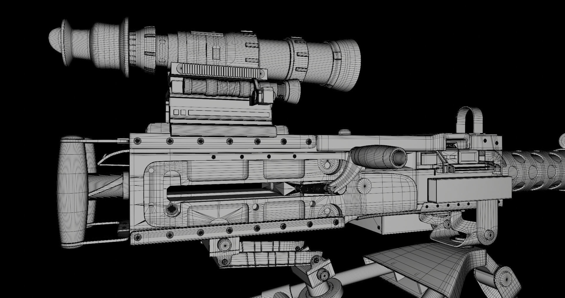 4 Machine gun All PBR Unity UE Textures Included 3D Model Collection_10
