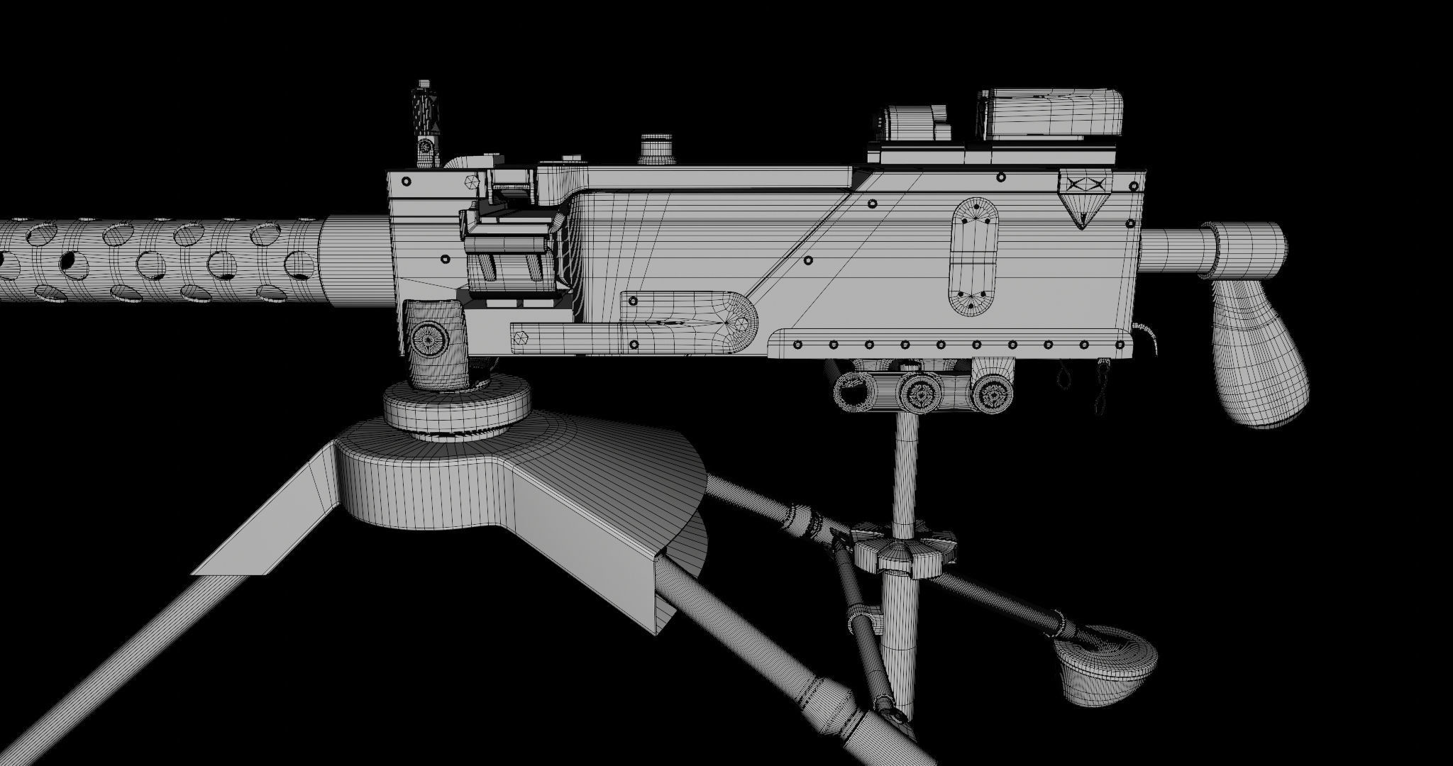 4 Machine gun All PBR Unity UE Textures Included 3D Model Collection_19