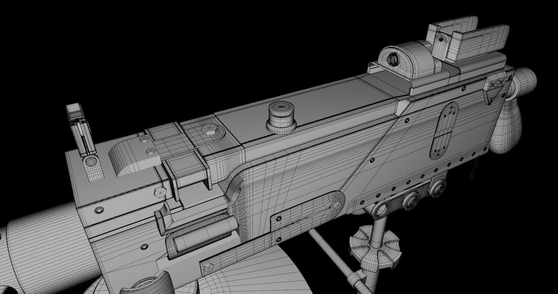 4 Machine gun All PBR Unity UE Textures Included 3D Model Collection_20