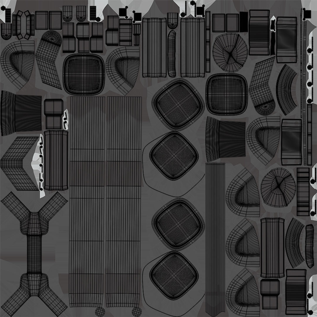 4 Machine gun All PBR Unity UE Textures Included 3D Model Collection_30